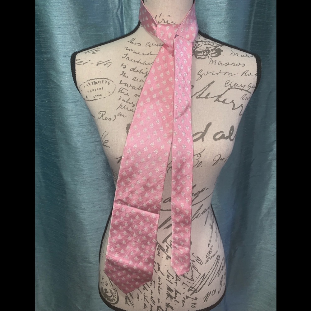 Pink sailboat tie from Jos A Bank